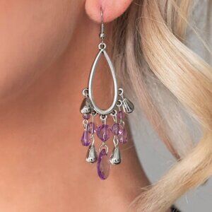 Paparazzi Jewelry Accessories - Summer Catch - Purple Earrings - Vintage